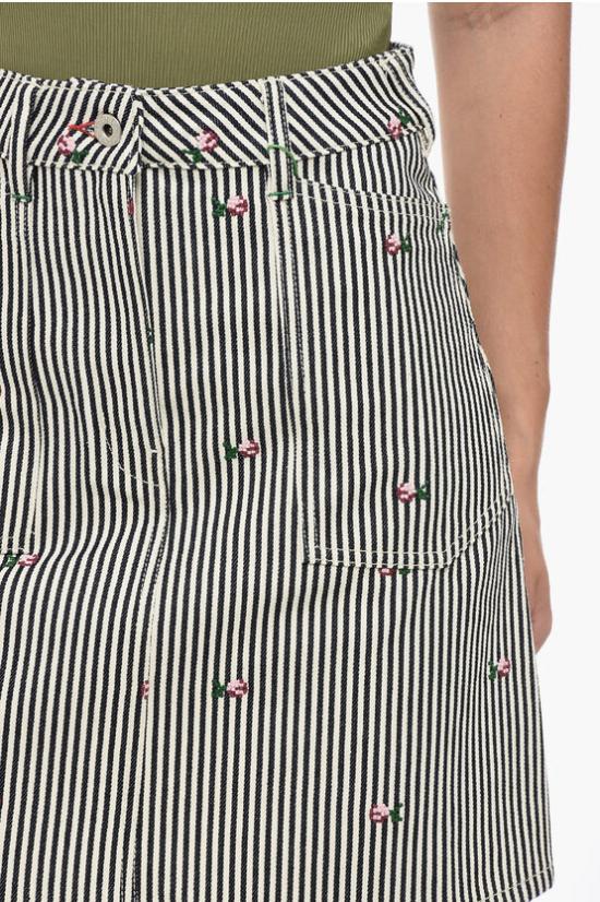  겐조 숏 스커트 FD52DJ2696J1CO DM Black White - KENZO