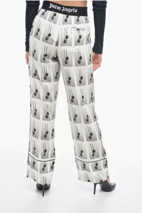  팜앤젤스 스트레이트 팬츠 PWCA117E23FAB0020109 Black White - PALM ANGELS