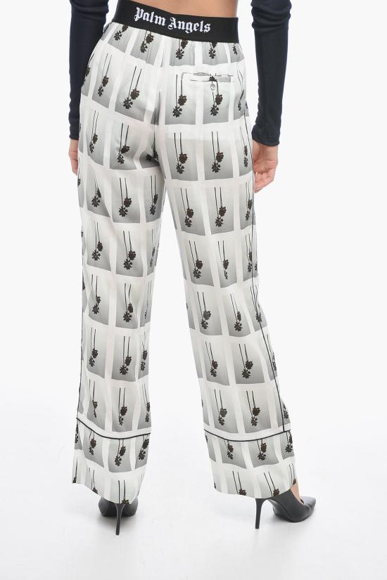  팜앤젤스 스트레이트 팬츠 PWCA117E23FAB0020109 Black White - PALM ANGELS