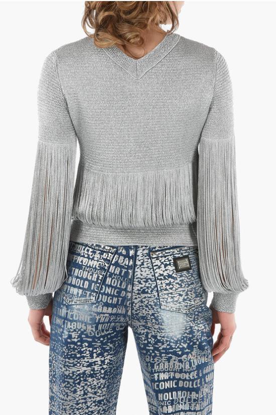  보테가베네타 스웨터 686024V1M40 K 1156 Silver - BOTTEGA VENETA