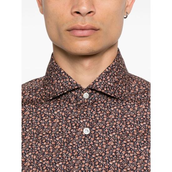  발바 긴팔 셔츠 44006 U K1U13P01 0005 BLUE BROWN - BARBA