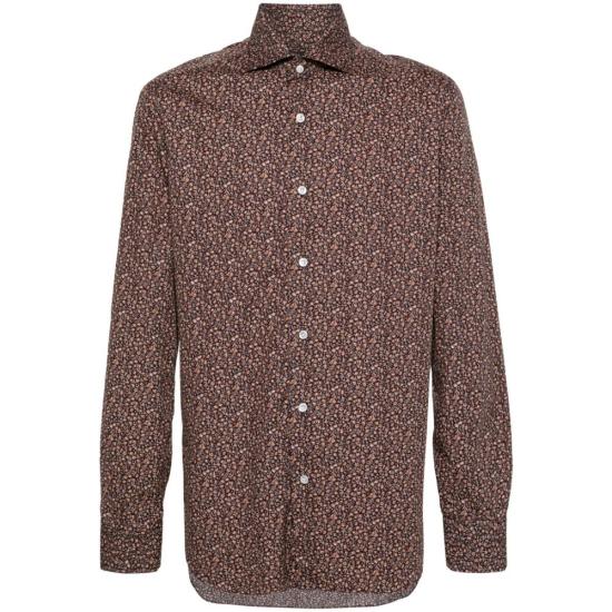  발바 긴팔 셔츠 44006 U K1U13P01 0005 BLUE BROWN