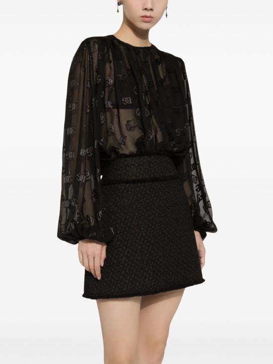 24FW 돌체앤가바나 숏 스커트 F4CR5T GDCLW N0000 NERO - DOLCE & GABBANA