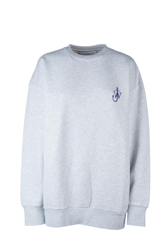 24FW JW앤더슨 긴팔 티셔츠 JW0194PG1386 905 LIGHT GREY MELANGE