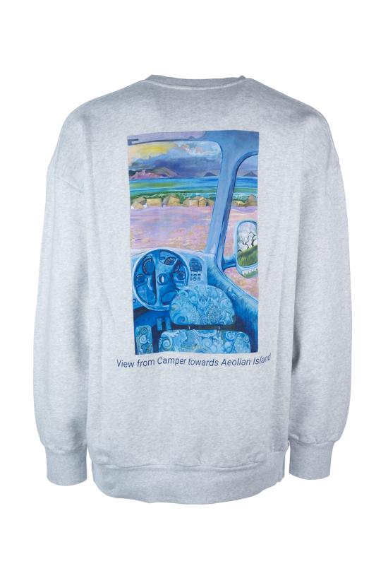 24FW JW앤더슨 긴팔 티셔츠 JW0209PG1386 905 LIGHT GREY MELANGE - JW ANDERSON