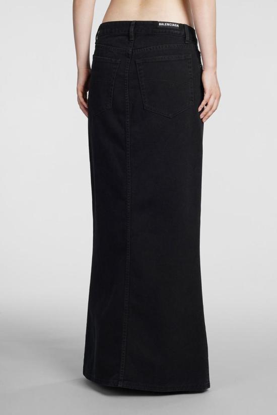  발렌시아가 롱 스커트 383720 744975TNW11 Black - BALENCIAGA