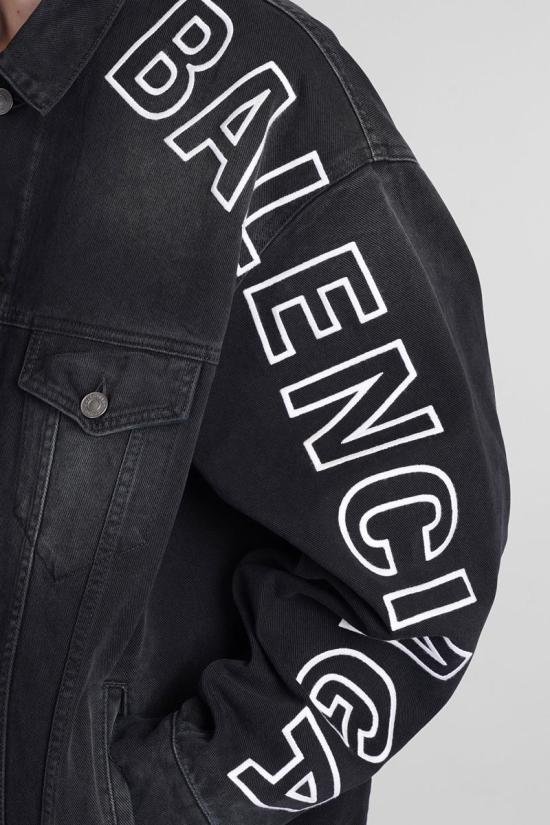  발렌시아가 데님 자켓 390878 767949TNW11 Black - BALENCIAGA