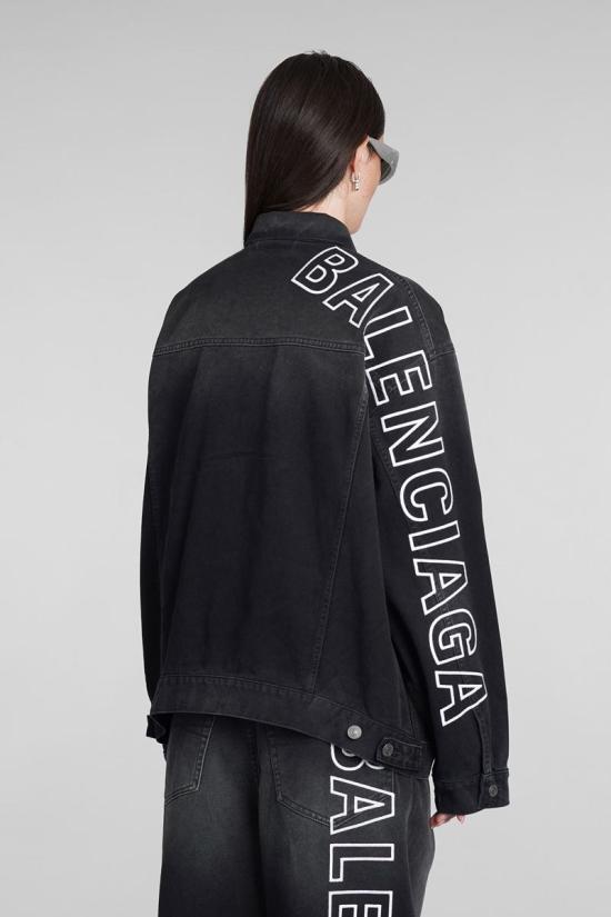  발렌시아가 데님 자켓 390878 767949TNW11 Black - BALENCIAGA