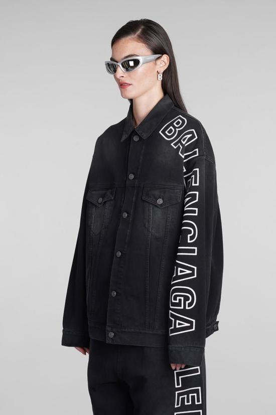 발렌시아가 데님 자켓 390878 767949TNW11 Black - BALENCIAGA