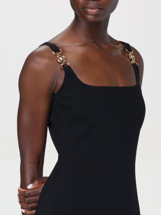 24FW 베르사체 미디 원피스 10164101A00524 1B000 Black - VERSACE