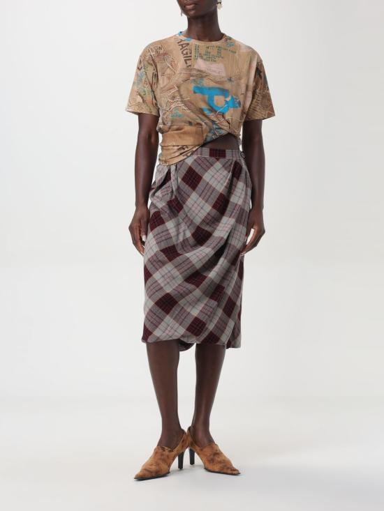 24FW 비비안웨스트우드 반팔 티셔츠 3G01001FJ006F C310 Brown - VIVIENNE WESTWOOD