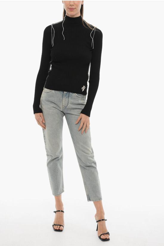  오프화이트 터틀넥 OWHF032F22KNI0011001 Black - OFF WHITE