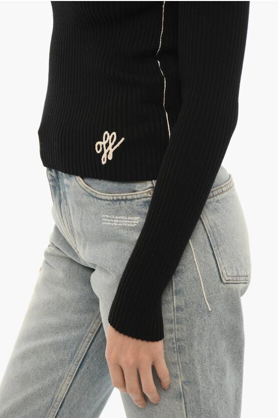  오프화이트 터틀넥 OWHF032F22KNI0011001 Black - OFF WHITE