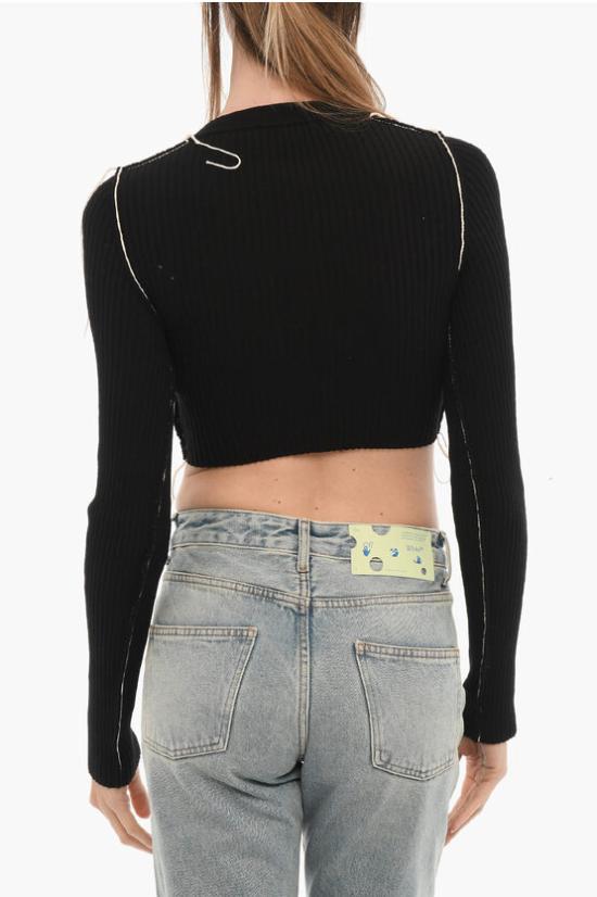  오프화이트 가디건 OWHB029F22KNI0011001 Black - OFF WHITE