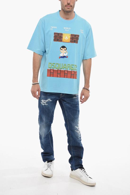  디스퀘어드2 반팔 티셔츠 S74GD1179 S24581 472 Light blue - DSQUARED2