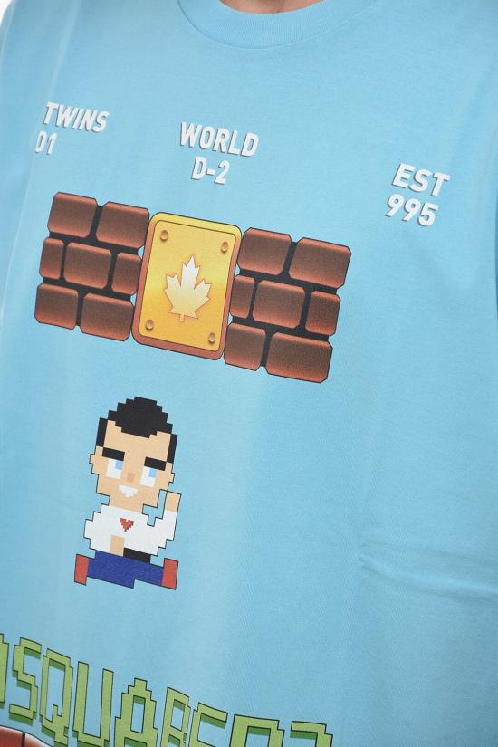  디스퀘어드2 반팔 티셔츠 S74GD1179 S24581 472 Light blue - DSQUARED2