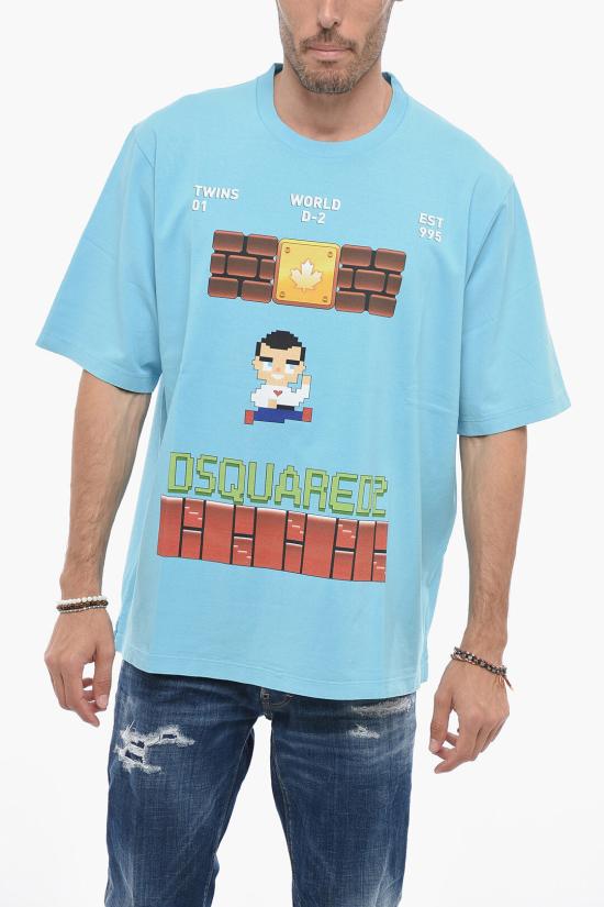  디스퀘어드2 반팔 티셔츠 S74GD1179 S24581 472 Light blue