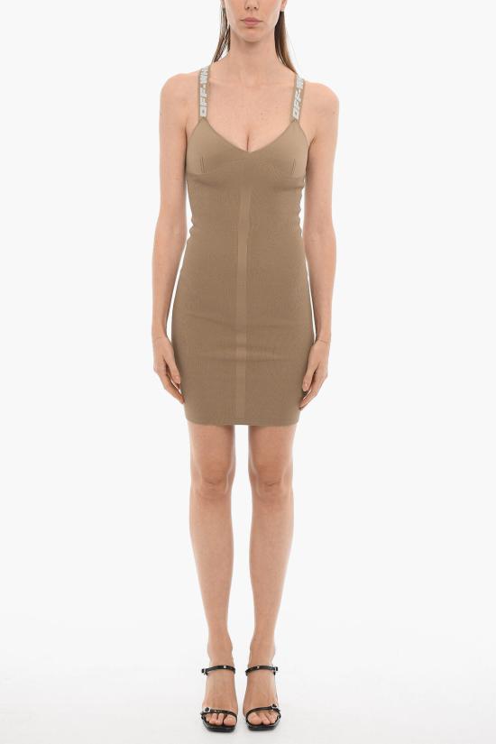  오프화이트 숏 원피스 OWHI022F22KNI0011700 Beige