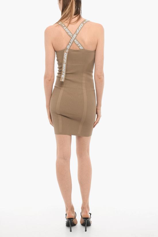  오프화이트 숏 원피스 OWHI022F22KNI0011700 Beige - OFF WHITE