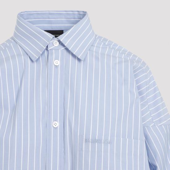 24FW 발렌시아가 셔츠 790945 TQM16 3965 SKY BLUE WHITE - BALENCIAGA