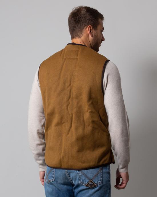 24FW 바버 웜 파일 웨이스트코트 집 인 라이너 MLI0004 BR31 MARRONE - BARBOUR