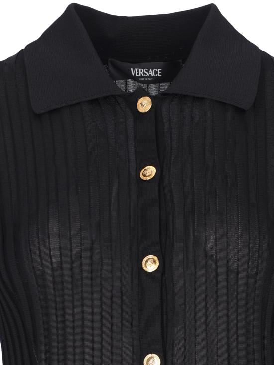 24FW 베르사체 미디 원피스 1015455 1A11058 1B000 Black - VERSACE