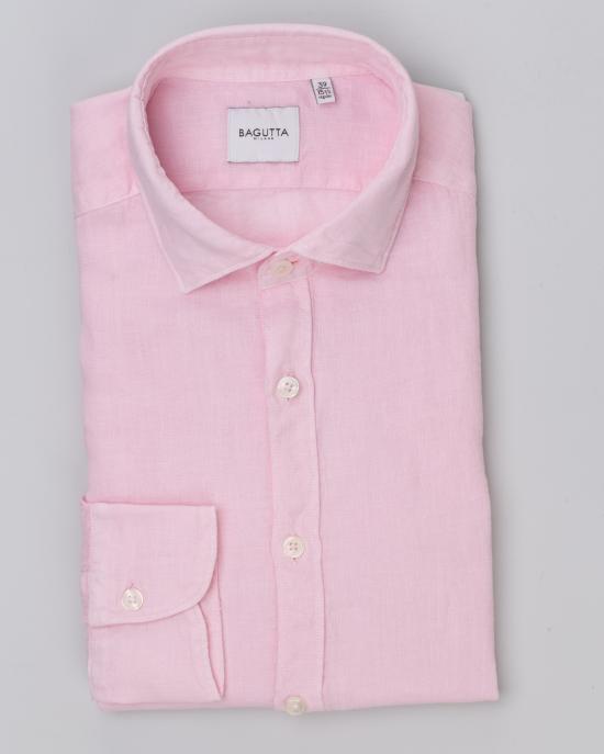 25SS 바구타 긴팔 셔츠 BERLINO EALT 11028 930 Rosa - BAGUTTA