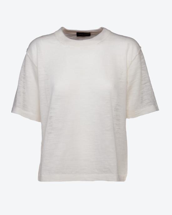 25SS 로베르토 콜리나 반팔 티셔츠 T19121 1902 Ecru - ROBERTO COLLINA