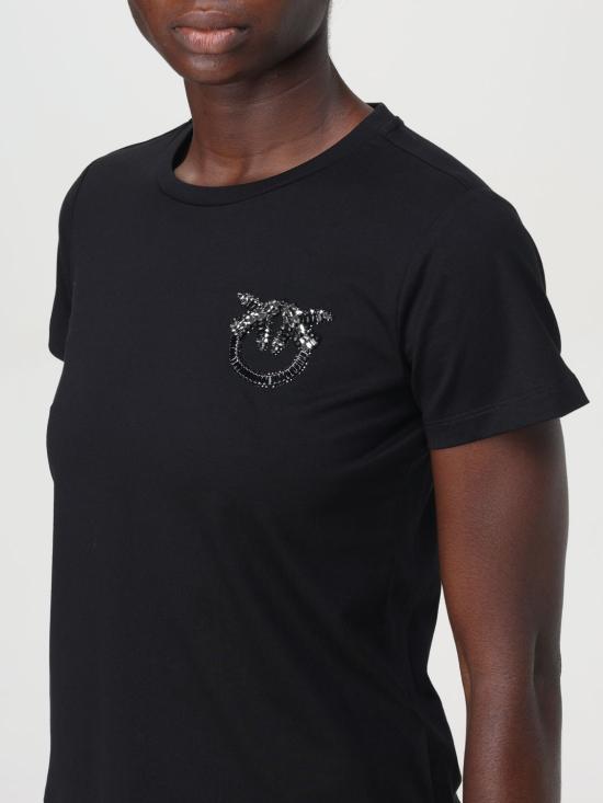 25FW 핑코 반팔 티셔츠 103320A24E Z99 Black - PINKO