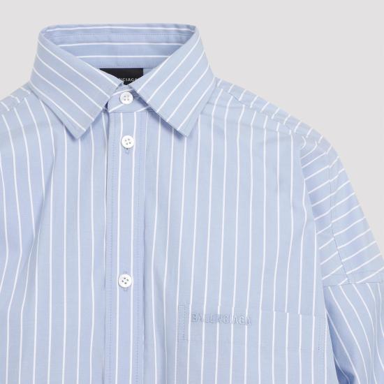 24FW 발렌시아가 셔츠 790945 TQM16 3965 SKY BLUE WHITE - BALENCIAGA