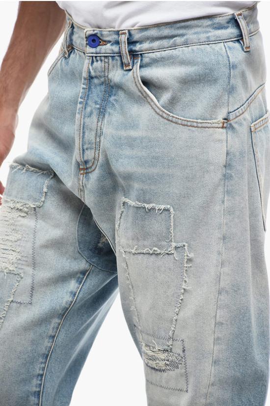  마르셀로 불론 데님 팬츠 CMYA037F23DEN0014000 Light blue - MARCELO BURLON