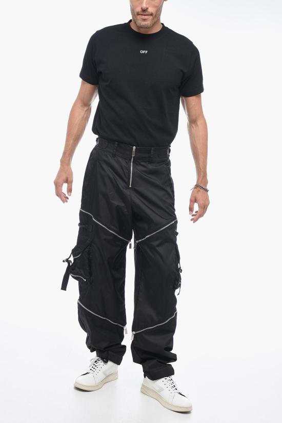  오프화이트 카고 팬츠 OMCF039F23FAB002 1000 Black - OFF WHITE