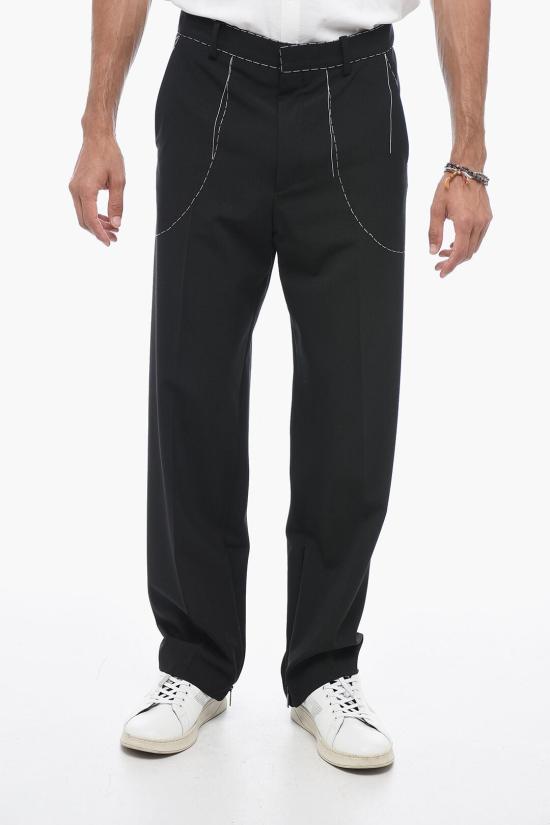  오프화이트 스트레이트 팬츠 OMCA196S23FAB0031001 Black