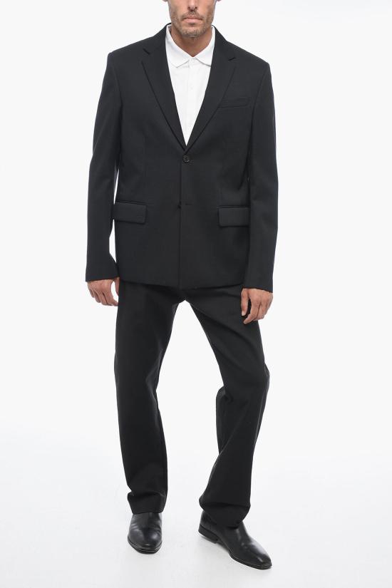  오프화이트 수트 자켓 OMEN063F23FAB001 1010 Black - OFF WHITE