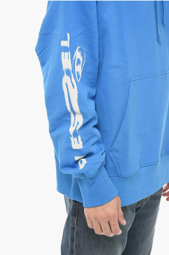  디젤 후드 티셔츠 A09022 0EJAB 8MR Light blue - DIESEL