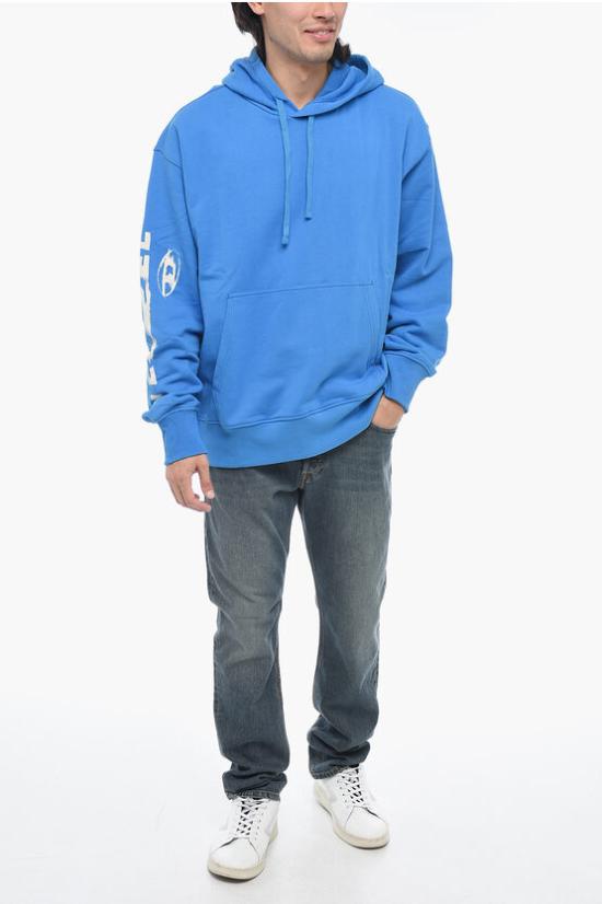  디젤 후드 티셔츠 A09022 0EJAB 8MR Light blue - DIESEL