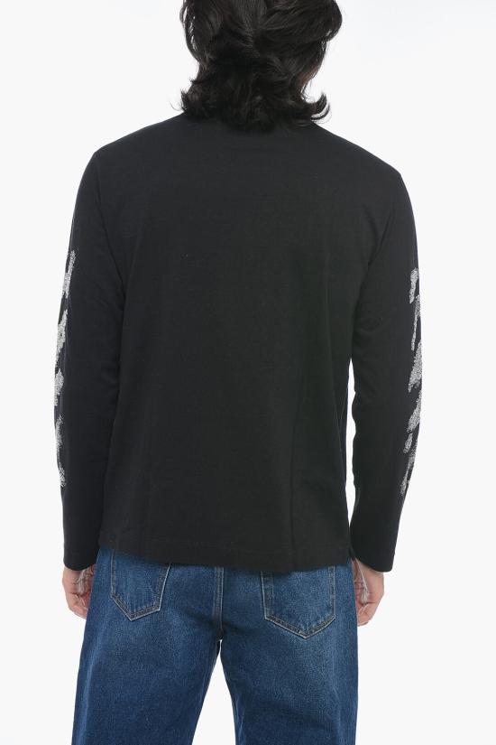  오프화이트 긴팔 티셔츠 OMAB086F23JER002 1001 Black - OFF WHITE