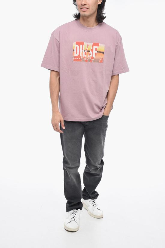  디젤 반팔 티셔츠 A11257 0JYYF 64U Pink - DIESEL