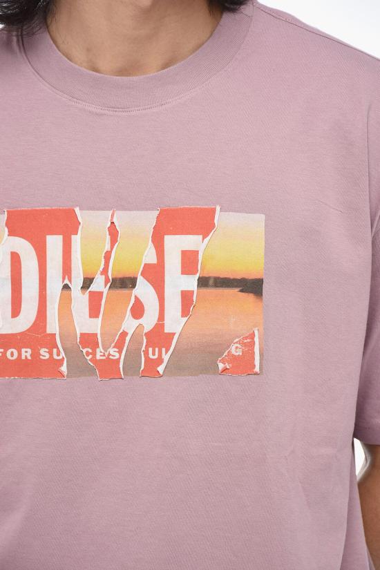  디젤 반팔 티셔츠 A11257 0JYYF 64U Pink - DIESEL