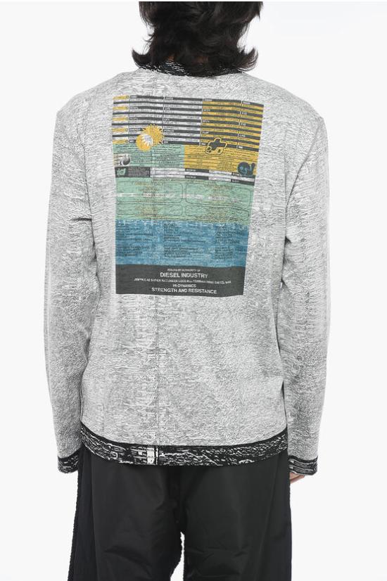  디젤 긴팔 티셔츠 A07404 0TEAL 900A Gray - DIESEL