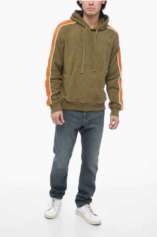  디젤 후드 티셔츠 A08700 0EJAF 5FPA Green - DIESEL