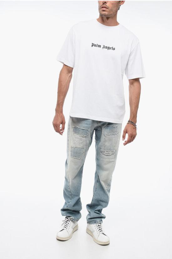  팜앤젤스 반팔 티셔츠 PMAA089F23JER0020110 White - PALM ANGELS