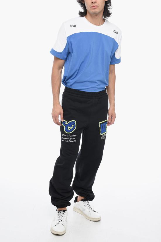  오프화이트 트레이닝/조거 팬츠 OMCH029S23FLE0091069 Black - OFF WHITE