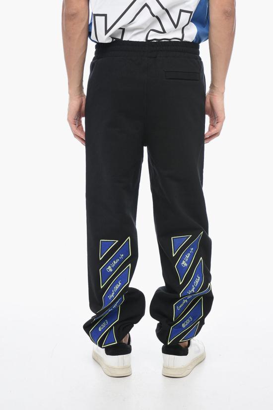  오프화이트 트레이닝/조거 팬츠 OMCH029S23FLE0091069 Black - OFF WHITE