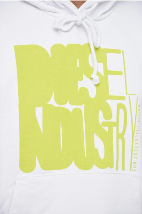  디젤 후드 티셔츠 A11550 0HAYT 100 White - DIESEL