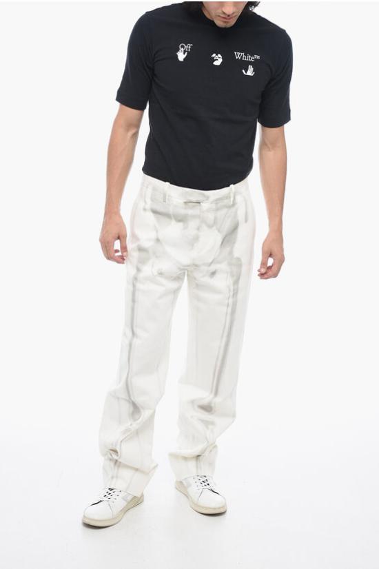  오프화이트 데님 팬츠 OMYB015S23 DEN003 0100 White - OFF WHITE