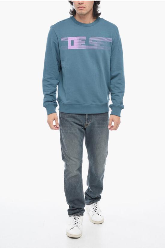  디젤 긴팔 티셔츠 A06490 0GRAC 8MU Light blue - DIESEL