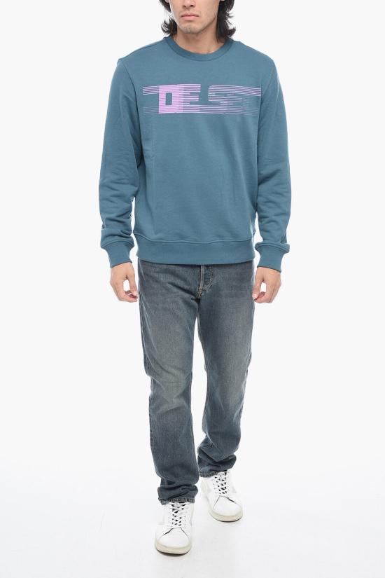  디젤 긴팔 티셔츠 A06490 0GRAC 8MU Light blue - DIESEL
