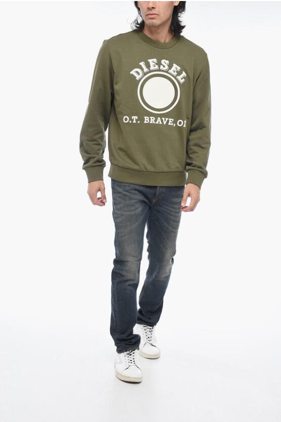  디젤 긴팔 티셔츠 A11055 0HAYT 5AF Green - DIESEL