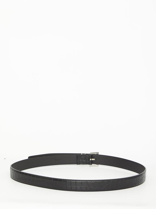 24FW 생로랑 모노그램 벨트  634440 BLACK - SAINT LAURENT